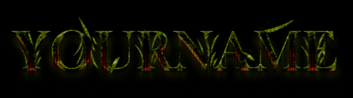 nature text effect end result