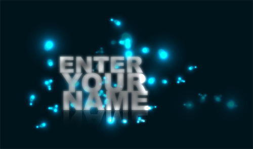 particle splash page end result